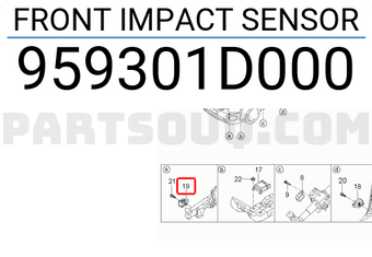سنسور ضربه ای ایربگ جلو (959301D000) کیا سراتو