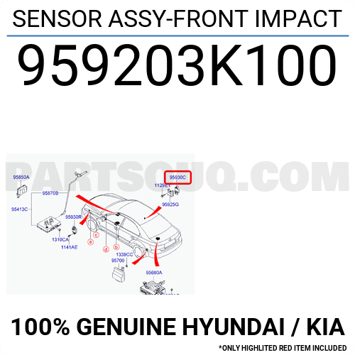 سنسور ایربگ سینی جلو کد 959203K100 هیوندای